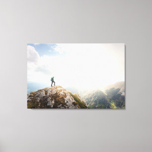 Bergwandelaar Canvas Afdruk