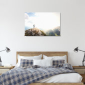 Bergwandelaar Canvas Afdruk (Insitu (Slaapkamer))