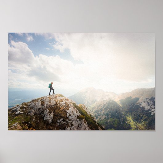 Bergwandelaar Poster (Voorkant)