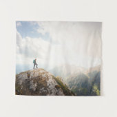 Bergwandelaar Wandkleed (Voorkant (horizontaal))