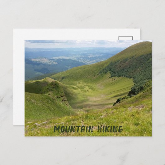 Bergwandelen/berglandschap Briefkaart (Voorkant / Achterkant)
