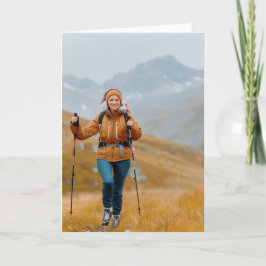 Bergwandelen in de herfst fotokaart kaart