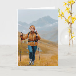 Bergwandelen in de herfst fotokaart kaart