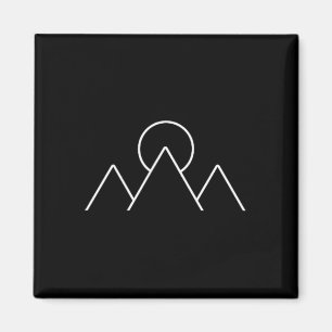 Bergwandelen Kamperen Minimalsimus Geometrisch Gif Magneet
