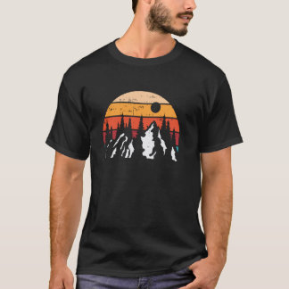 Bergwandelen Reizen Retro Wandelaar Reiziger Berg T-shirt