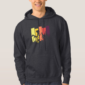 Bergwandelen Retro Zonsondergang Outdoor Avontuur Hoodie