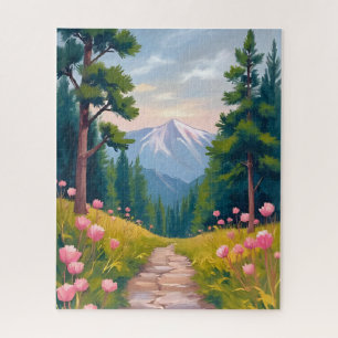 Bergwandeling   Bloemrijke natuur landschap waterv Legpuzzel