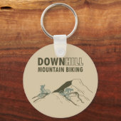 bergwandeling in bergafwaarts sleutelhanger (Voorkant)