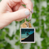 bergwandeling in bergafwaarts sleutelhanger (Hand)