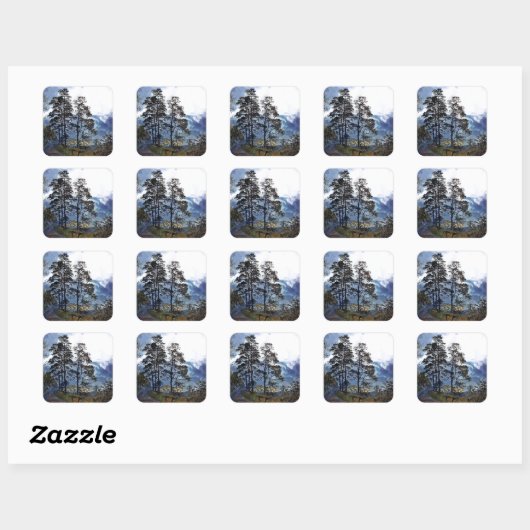 BERGWANDELING VIERKANTE STICKER (Vel)