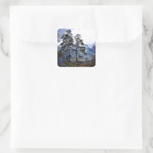 BERGWANDELING VIERKANTE STICKER (Tas)