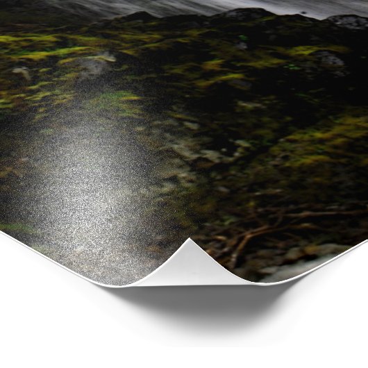 Bergwaterval Foto Afdruk (Hoek)