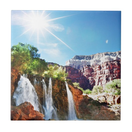 Bergwaterval Tegeltje (Voorkant)