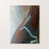 Bergwegen Pakistan. Legpuzzel (Verticaal)