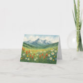 Bergweide Aquarel Dankkaart Bedankkaart (Voorkant)