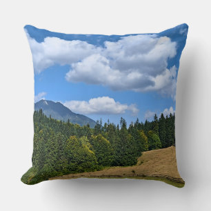 Bergweide Landschap - Wilde Natuur Roemenië Kussen