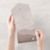 Bergweide Weddenschap All In One Uitnodiging (Afscheurbaar)