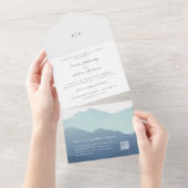 Bergweide Weddenschap All In One Uitnodiging (Afscheurbaar)