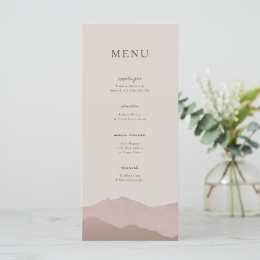 Bergweide Weddenschap Menu (Staand voorkant)