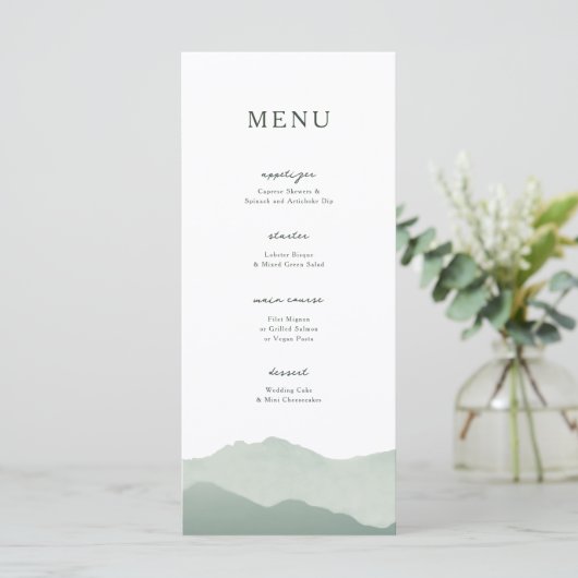 Bergweide Weddenschap Menu (Staand voorkant)