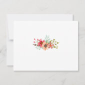 Bergweide Wildbloemen Waterverf Bruiloft RSVP Kaartje (Achterkant)