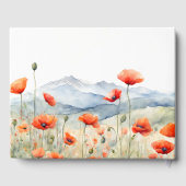 Bergweide Zomer Papavers Romantisch Gastenboek (Achterkant)