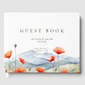 Bergweide Zomer Papavers Romantisch Gastenboek (Voorkant)