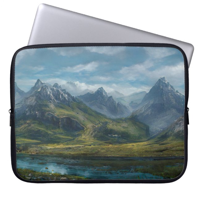 Bergweiden Laptop Sleeve (Voorkant)