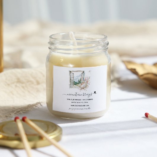 bergwind | Handgemaakte zelfgemaakte kaars Vierkante Sticker