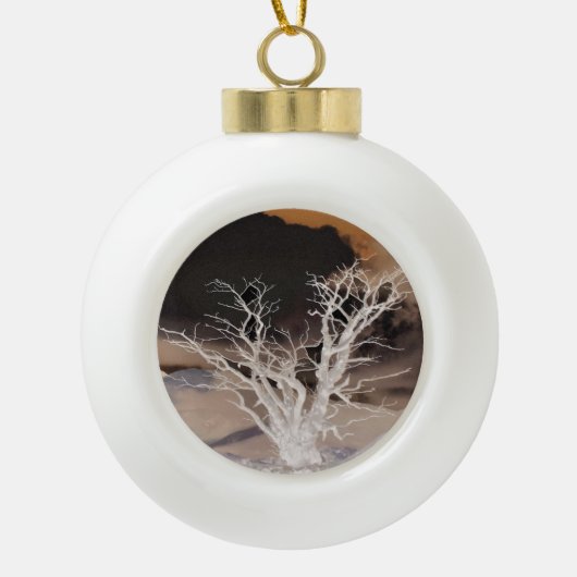 BERGWINTER KERAMISCHE BAL ORNAMENT (Voorkant)