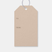 Bergwinterlandschap met herten cadeaulabel (Achterkant)