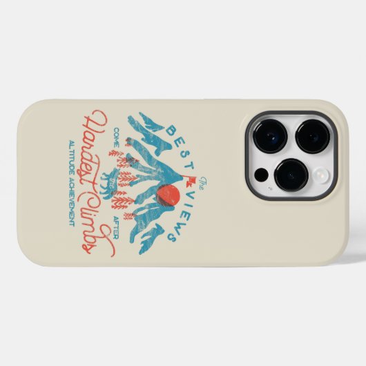  bergwolf klimmen wandelen buiten Case-Mate iPhone case (Achterkant (horizontaal))