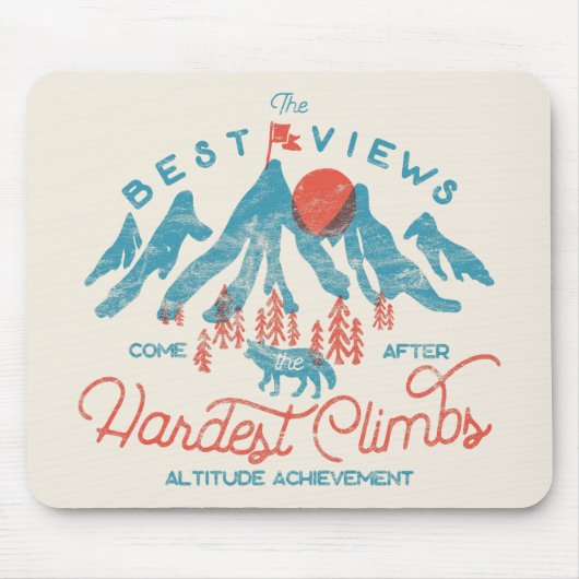  bergwolf klimmen wandelen buiten muismat (Voorkant)