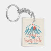  bergwolf klimmen wandelen buiten sleutelhanger (Voorkant Links)