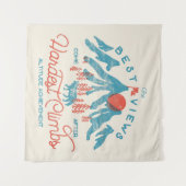  bergwolf klimmen wandelen buiten wandkleed (Voorkant (horizontaal))