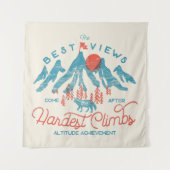 bergwolf klimmen wandelen buiten wandkleed (Voorkant)