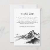 Bergwoud Zwart Begrafenis Sympathie Memorial Bedankkaart (Voorkant)