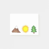 Bergzonneboomkamperen klimmen na de bevalling post-it® notes (Voorkant)