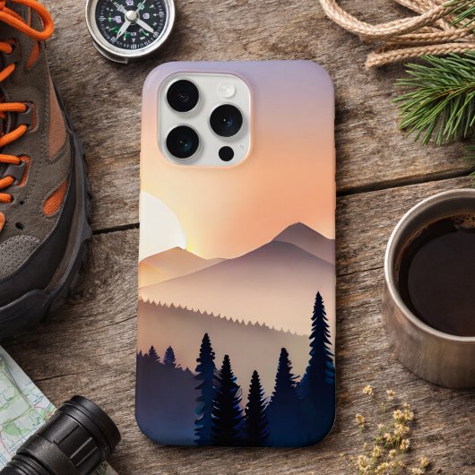 Bergzonneopgang iPhone Hoesje
