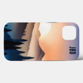 Bergzonneopgang met Monogram Case-Mate iPhone Case (Achterkant (horizontaal))