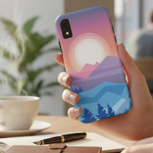 Bergzonsondergang Abstract Case-Mate iPhone Case