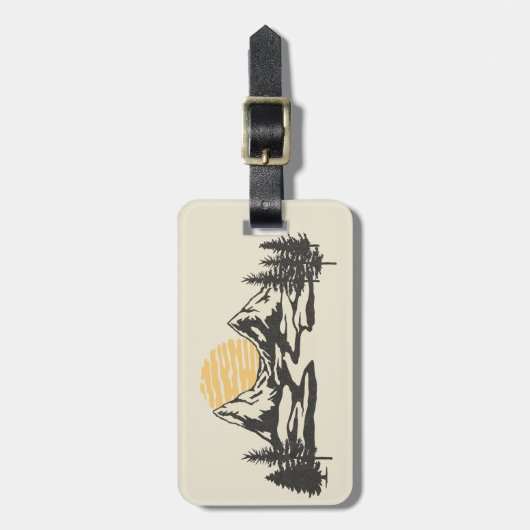 Bergzonsondergang Bagagelabel (Voorkant verticaal)