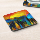 Bergzonsondergang Bier Onderzetter (Linkerzijde)