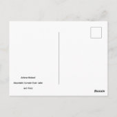 Bergzonsondergang boven meer,  briefkaart (Achterkant)