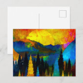 Bergzonsondergang Briefkaart (Voorkant / Achterkant)