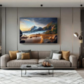 Bergzonsondergang Canvas Afdruk