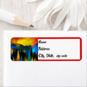 Bergzonsondergang Etiket (Insitu)