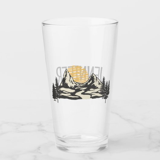 Bergzonsondergang Glas (Voorkant)