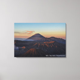 Bergzonsondergang Landschapsfoto Indonesië Canvas Afdruk