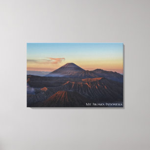 Bergzonsondergang Landschapsfoto Indonesië Canvas Afdruk